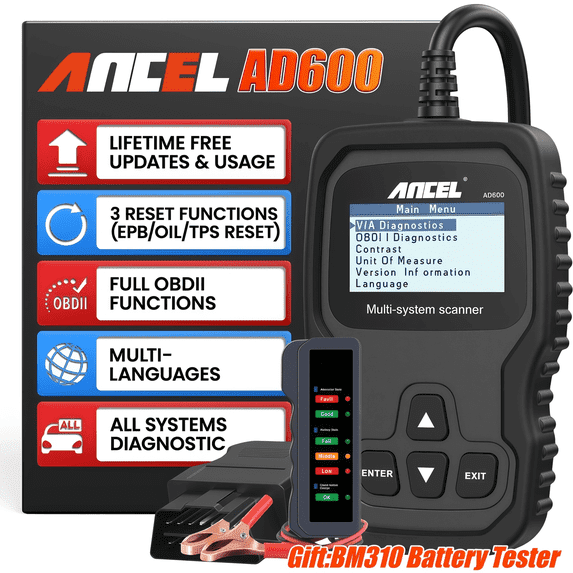 [Second Hand]ANCEL OBD2 Scanner for VW Car Code Reader+Gift: BM310
