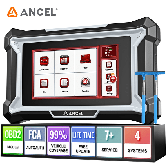 [Second Hand] ANCEL OBD2 Scanner w/ 2 Re/t/r/a/c/t/able Rear/view Mirror W/i/p/e/r/s