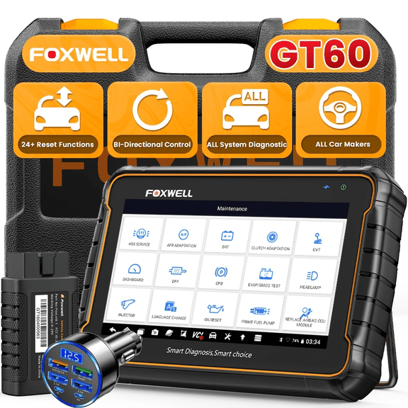 [Second Hand] FOXWELL All System Bidirectional Scan Tool (+6-in-1 Car Charger No Wireless Function)