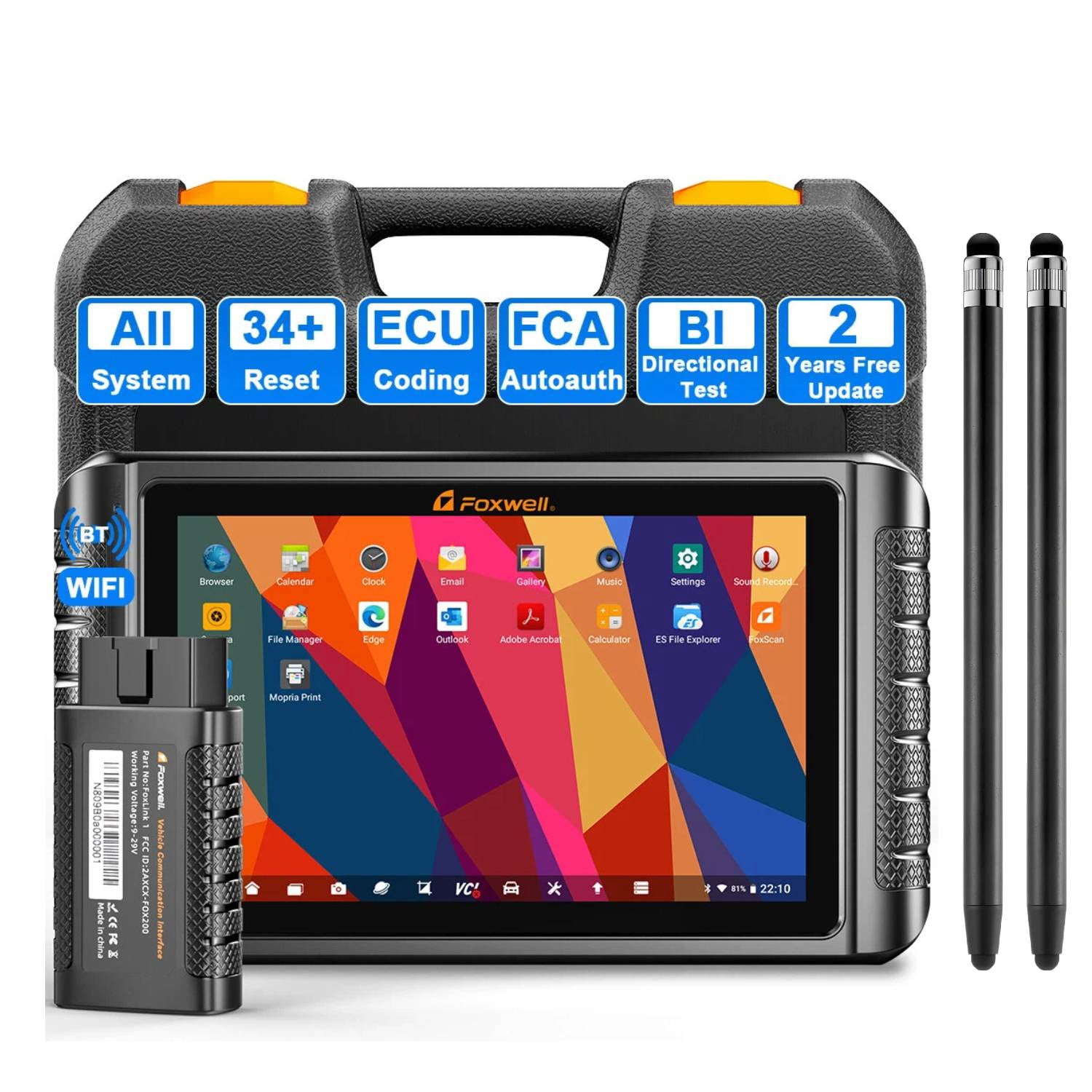 [Second Hand] FOXWELL Car Bi-Directional OBD2 Scan Tool+3-in-1 S/T/Y/L/U/S