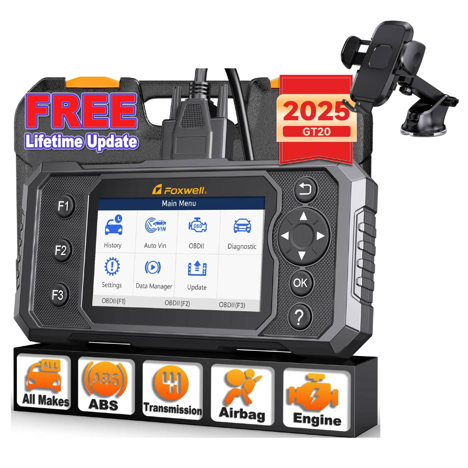 [Second Hand] FOXWELL GT20 Car Scanner w/ Phone Holder - Walmart.com