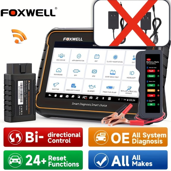 [Second Hand] FOXWELL GT60 Bidirectional All System OBD2 Scanner Diagnostic Tool with BM310 Battery Tester