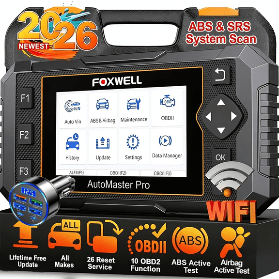 [Second Hand] FOXWELL NT650 Newest Full OBD2 Automotive Code Scanner+6-in-1 Car Charger