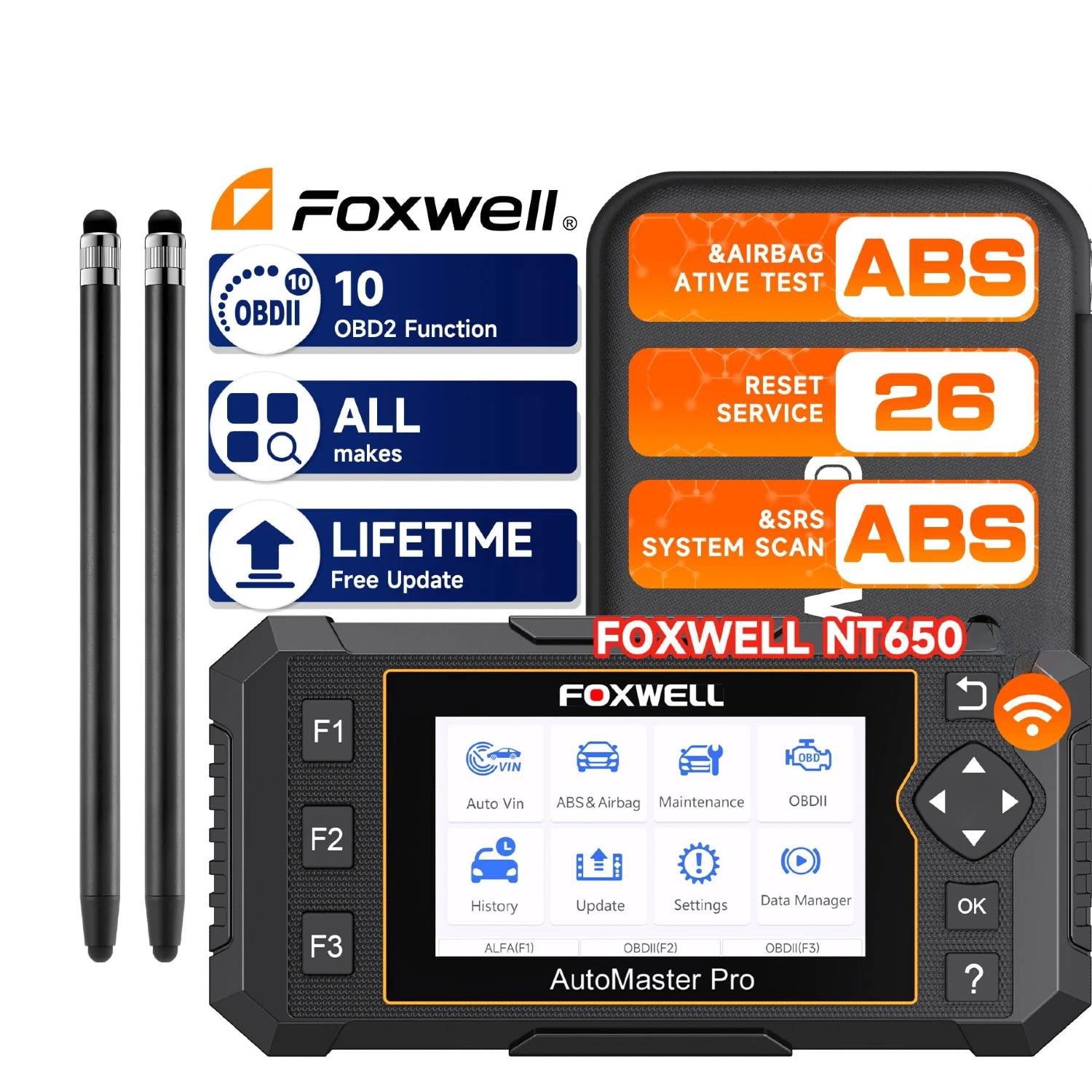 [Second Hand] FOXWELL NT650 Upgrade OBD2 Scan Tool, Wide Vehicle ...