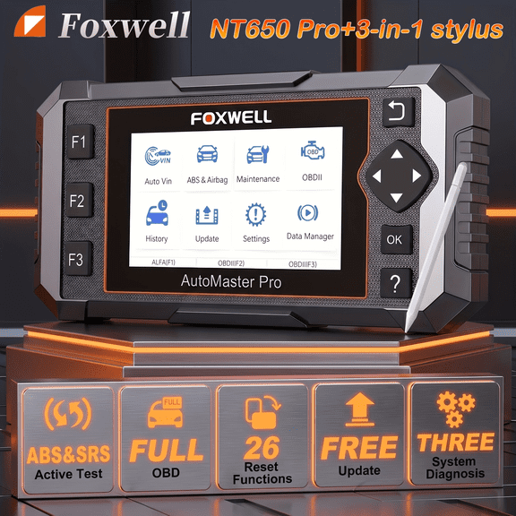[Second Hand] FOXWELL OBD2 Scanner  Bidirectional Diagnostic Tool+Gift: 3-in-1 sty-lus