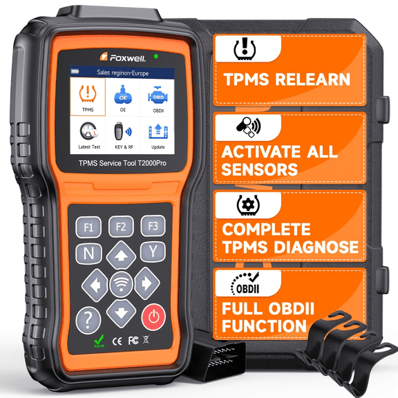 [Second Hand] FOXWELL T2000 Pro TPMS Relearn Tool + 4 Car S/e/a/t H/o/o/k/s