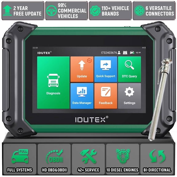 [Second Hand] Heavy Duty Truck Scanner+ Tire Pre-ssure Gau-ge