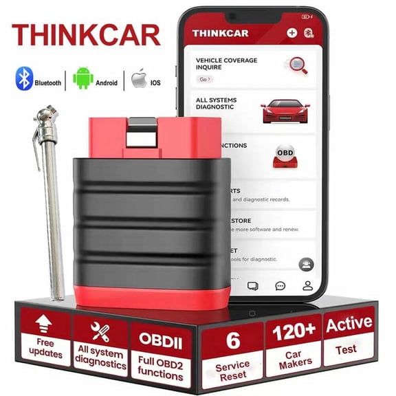 [Second Hand] Thinksafe OBD2 Car Diagnostic Scanner+T-i-r-e Pre-s-s-u-r-e G-a-u-g-e