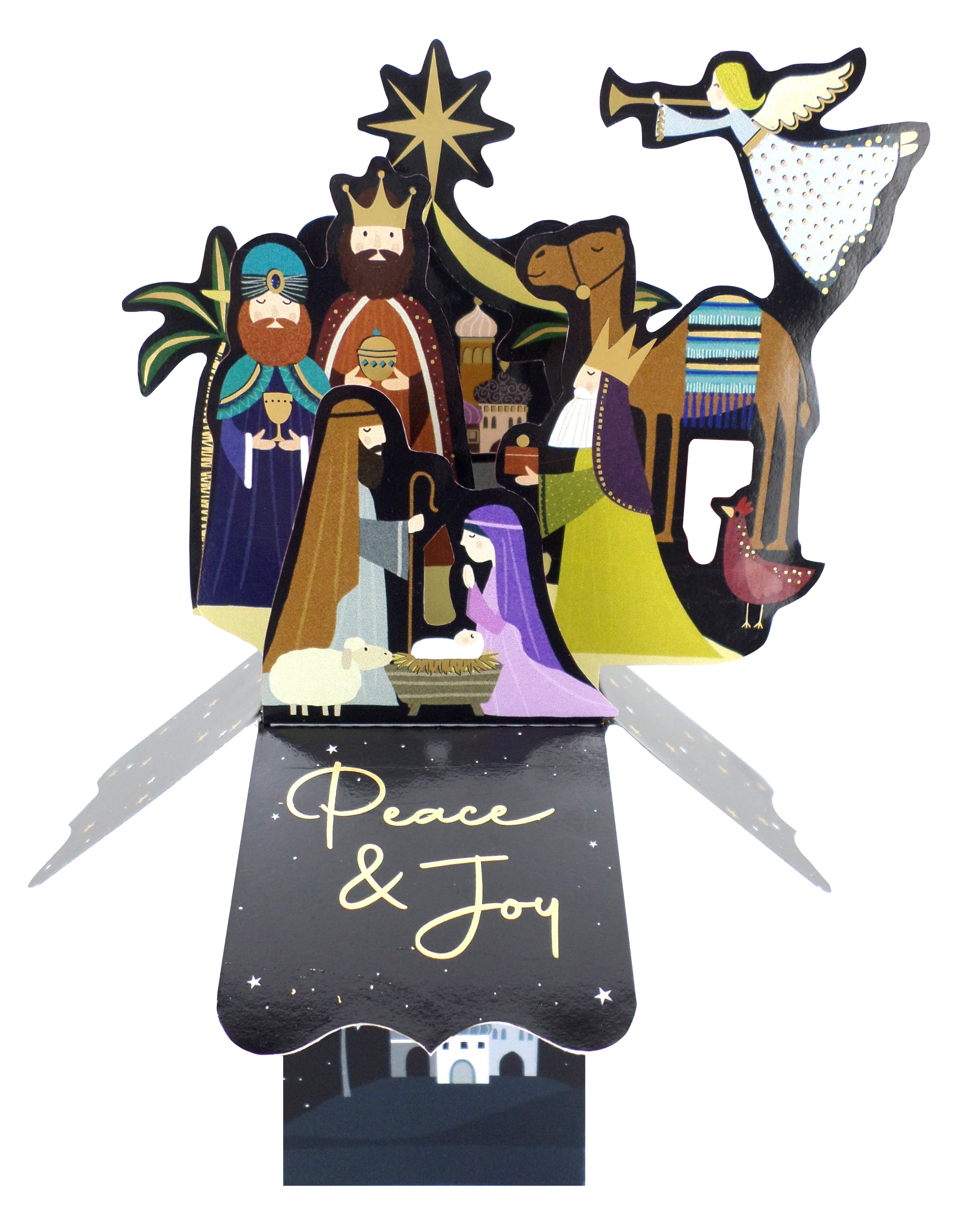 Second Nature Christmas Clever Cube Pop Up Card Nativity