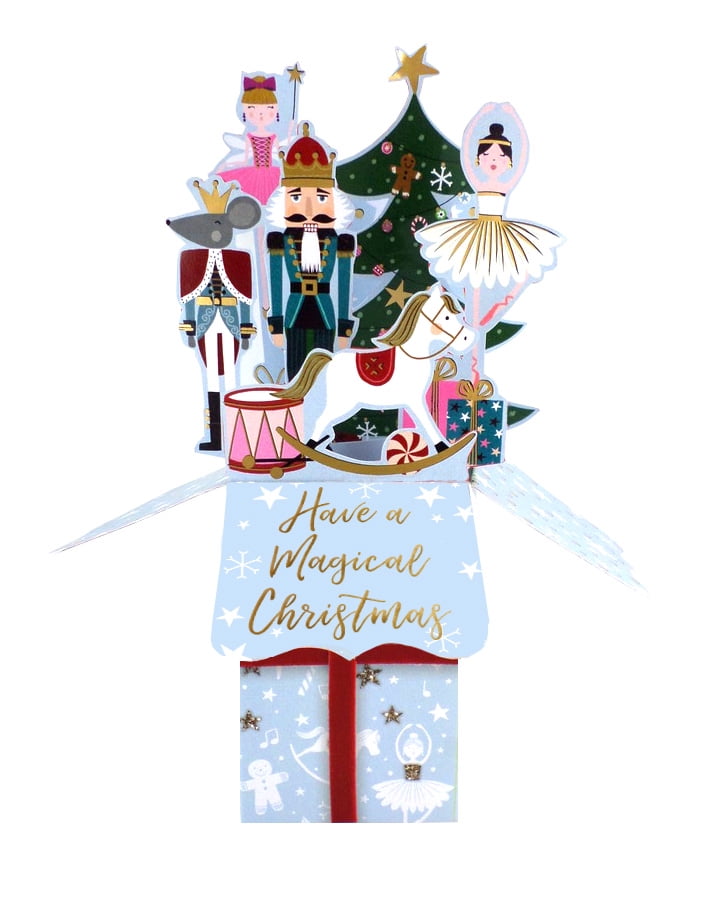 Second Nature Christmas Clever Cube Pop Up Card Nutcracker