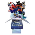 thumbnail image 1 of Second Nature Christmas Clever Cube Pop Up Card Santa Flying over Village, 1 of 3