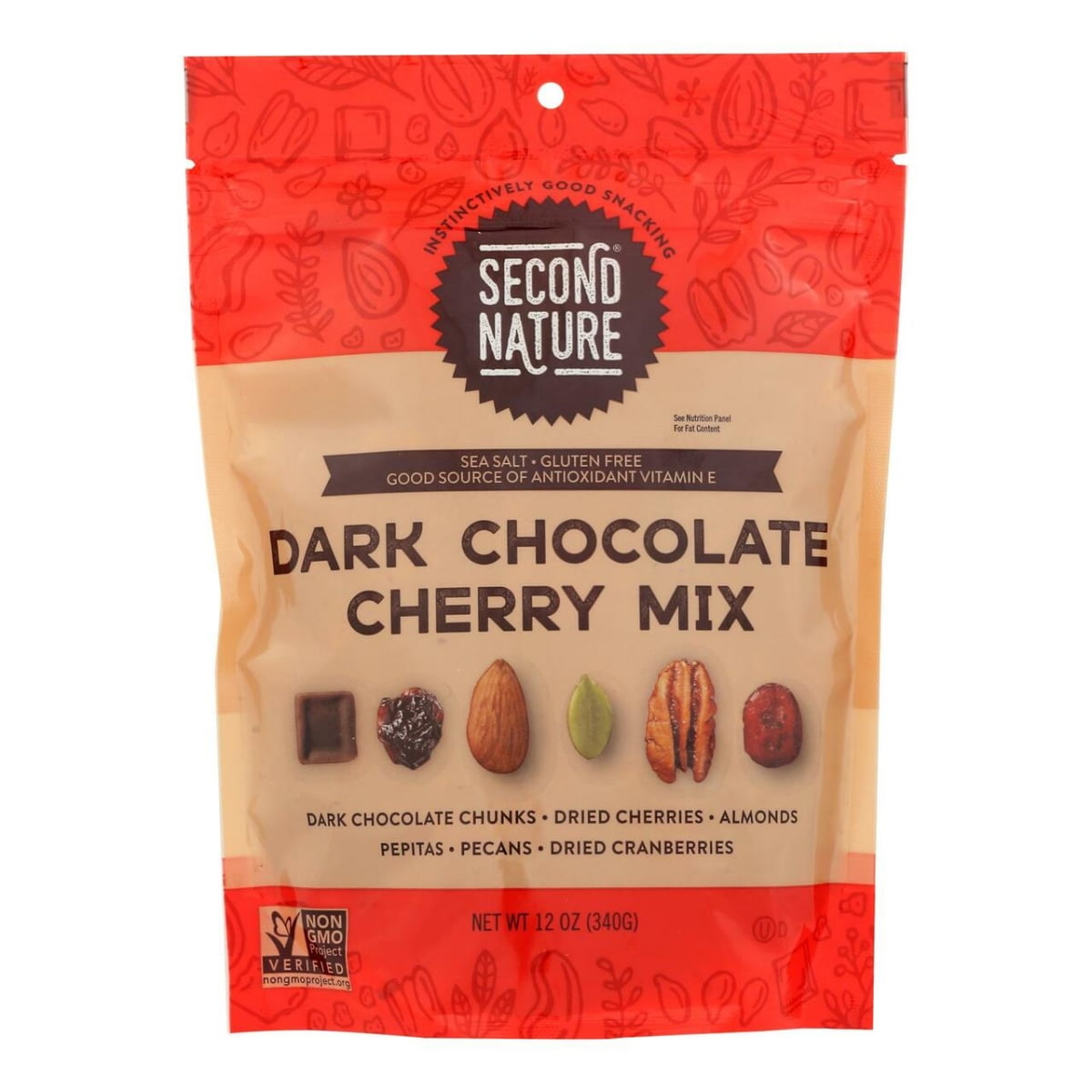 Second Nature Dark Chocolate Cherry Trail Mix 12 OZ (Pack of 3)