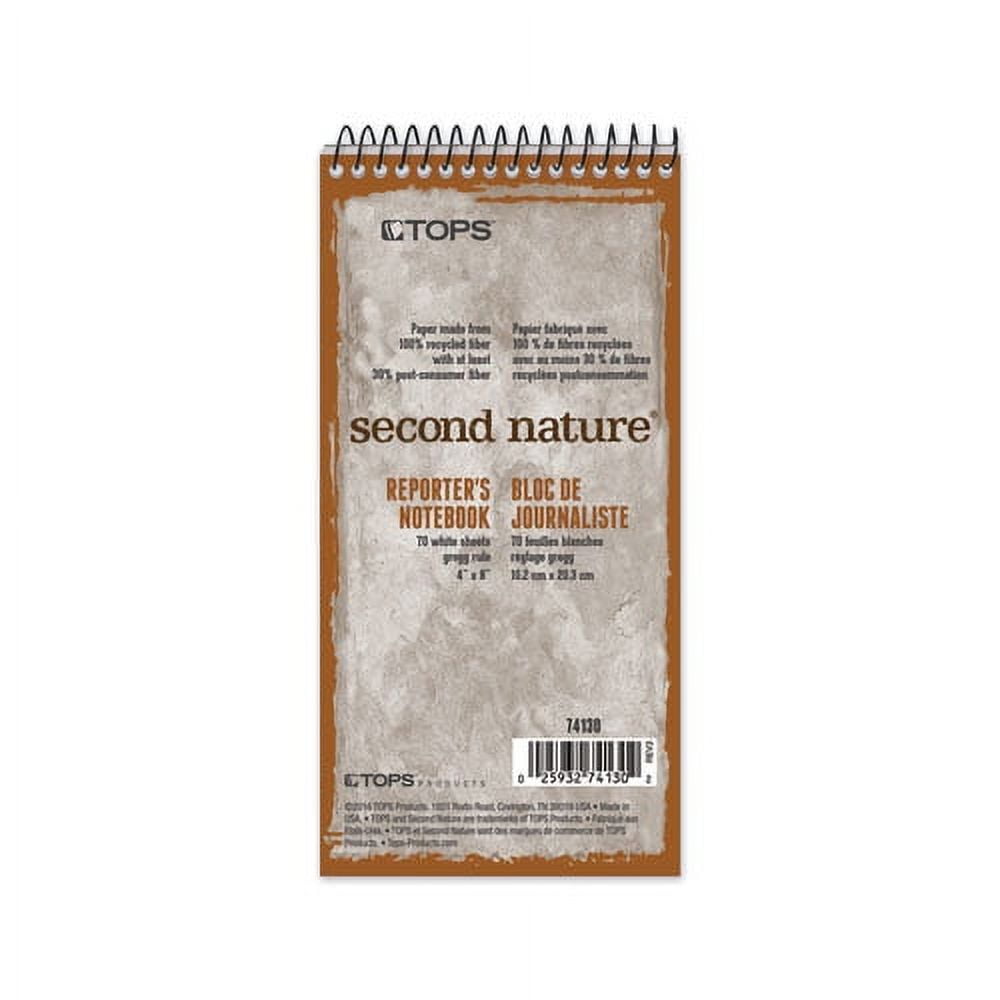 "Second Nature Recycled Notepads, Gregg Rule, Randomly Assorted Cover Colors, 70 White 4 X 8 Sheets | Bundle of 10 Each"