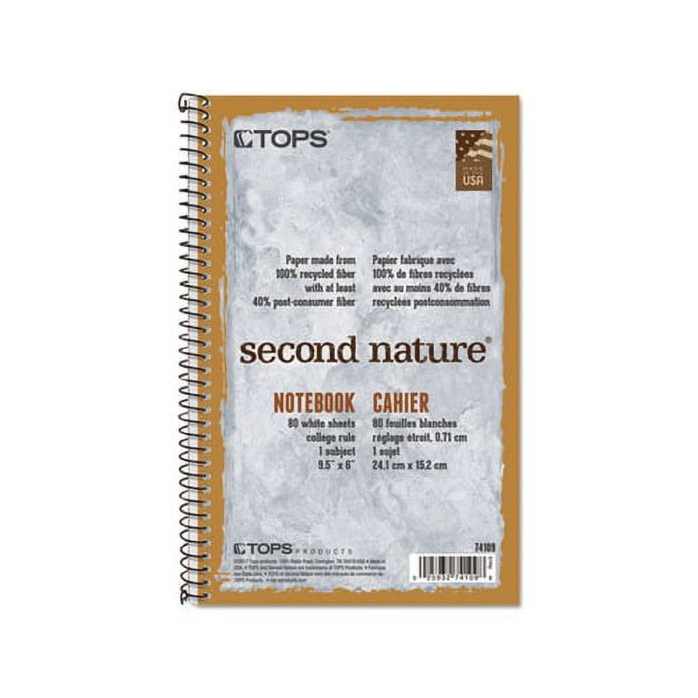 Second Nature Single Subject Wirebound Notebooks, Narrow Rule, Green Cover, (80) 8 x 5 Sheets Second Nature Single Subject Wirebound Notebooks, Narrow Rule, Green Cover, (80) 8 x 5 Sheets