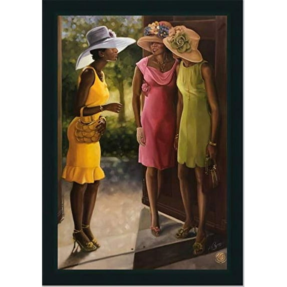 Second Service | Framed Religious Black Art | 40L X 28W" Inches