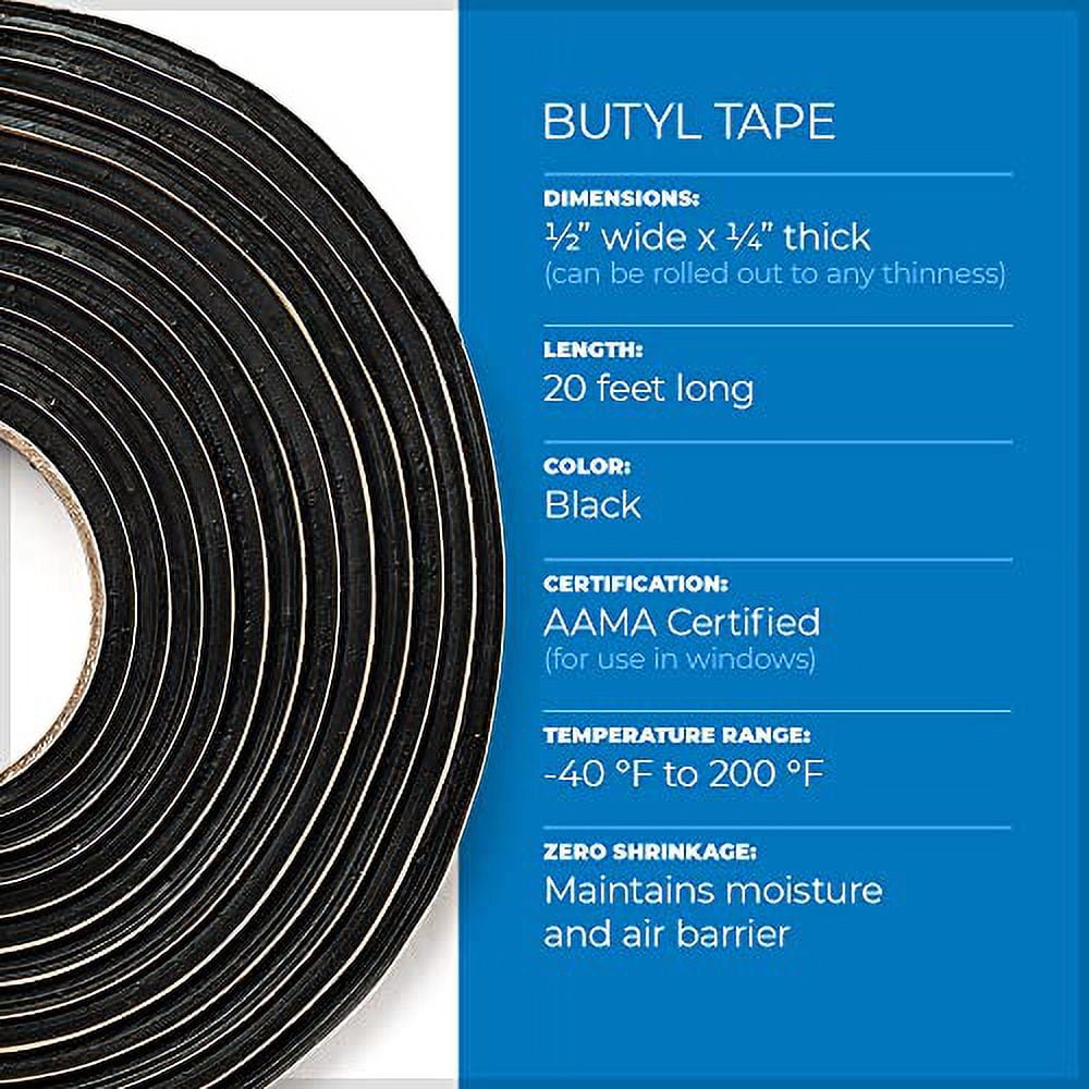 Second Skin Butyl Sealant Tape – Butyl Rubber Sealant, Multi-Purpose ...