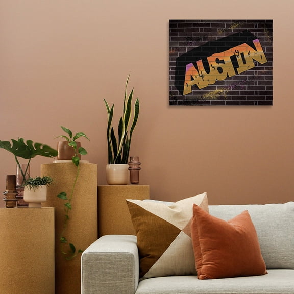 Second Story Collection, Austin 20x24 Graffiti-Style Gallery Wrapped Canvas