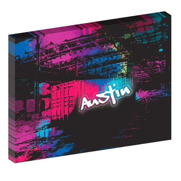 Second Story Collection, Austin 30x40 Graffiti-Style Gallery Wrapped Canvas