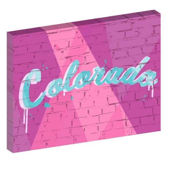 Second Story Collection, Colorado 30x40 Graffiti-Style Gallery Wrapped Canvas