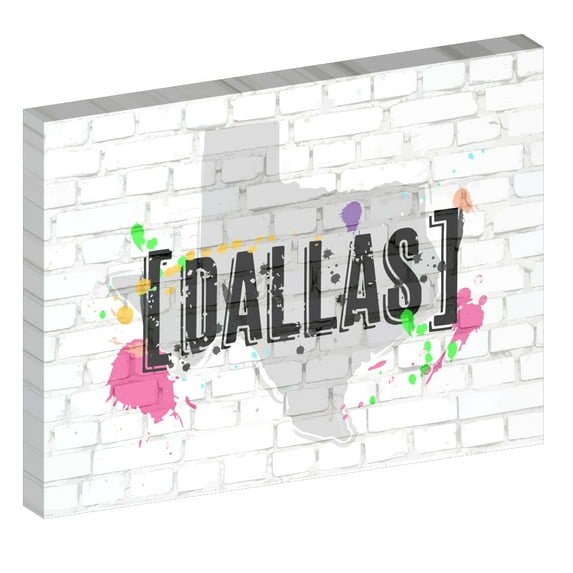 Second Story Collection, Dallas 30x40 Graffiti-Style Gallery Wrapped Canvas