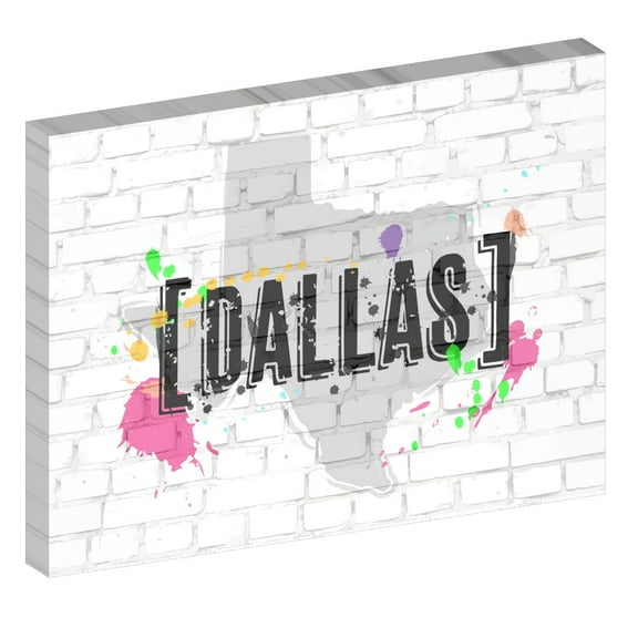 Second Story Collection, Dallas 30x40 Graffiti-Style Gallery Wrapped Canvas