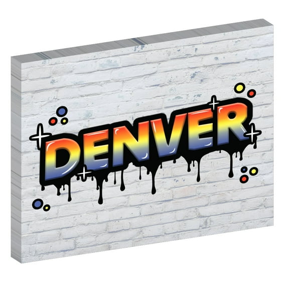 Second Story Collection, Denver 30x40 Graffiti-Style Gallery Wrapped Canvas