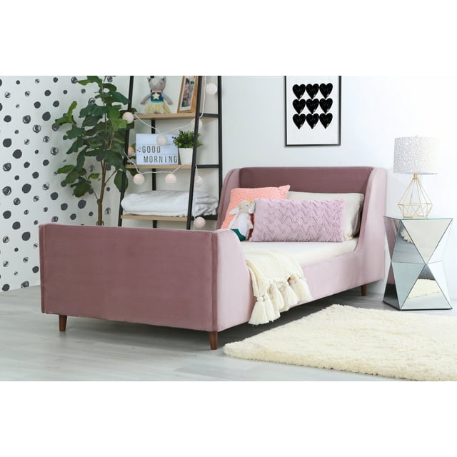 Second Story Home Bodhi Twin Upholstered Kids Platform Bed Lavender