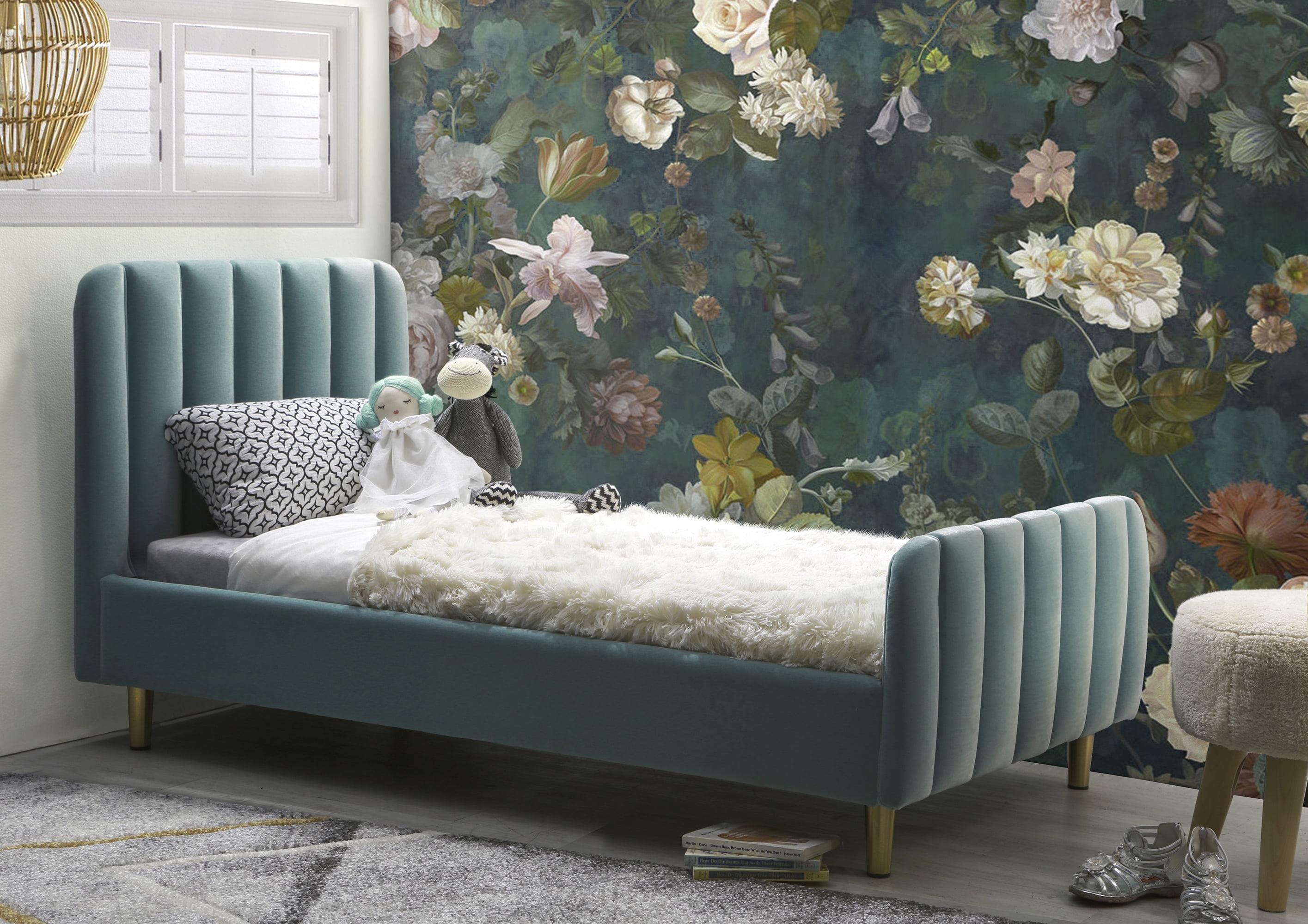 Second Story Home Gatsby Toddler Bed, Sea Foam