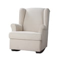 thumbnail image 1 of Second Story Home Quinn Upholstered Wingback Rocking Chair- Canvas, 1 of 8