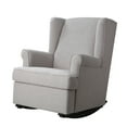 thumbnail image 1 of Second Story Home Quinn Upholstered Wingback Rocking Chair- Gray, 1 of 6
