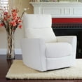 thumbnail image 1 of Second Story Home Soho Upholstered Swivel Glider- White, 1 of 5