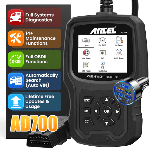 [Second-hand]ANCEL OBD2 Scanner Code Reader Fit for BMW+Gift: Car C.h.a.r.g.e.r