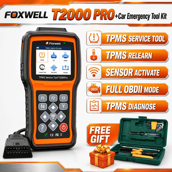 [Second-hand]Combination Pack]FOXWELL  TPMS Relearn Tool+Car Emergency Tool Kit