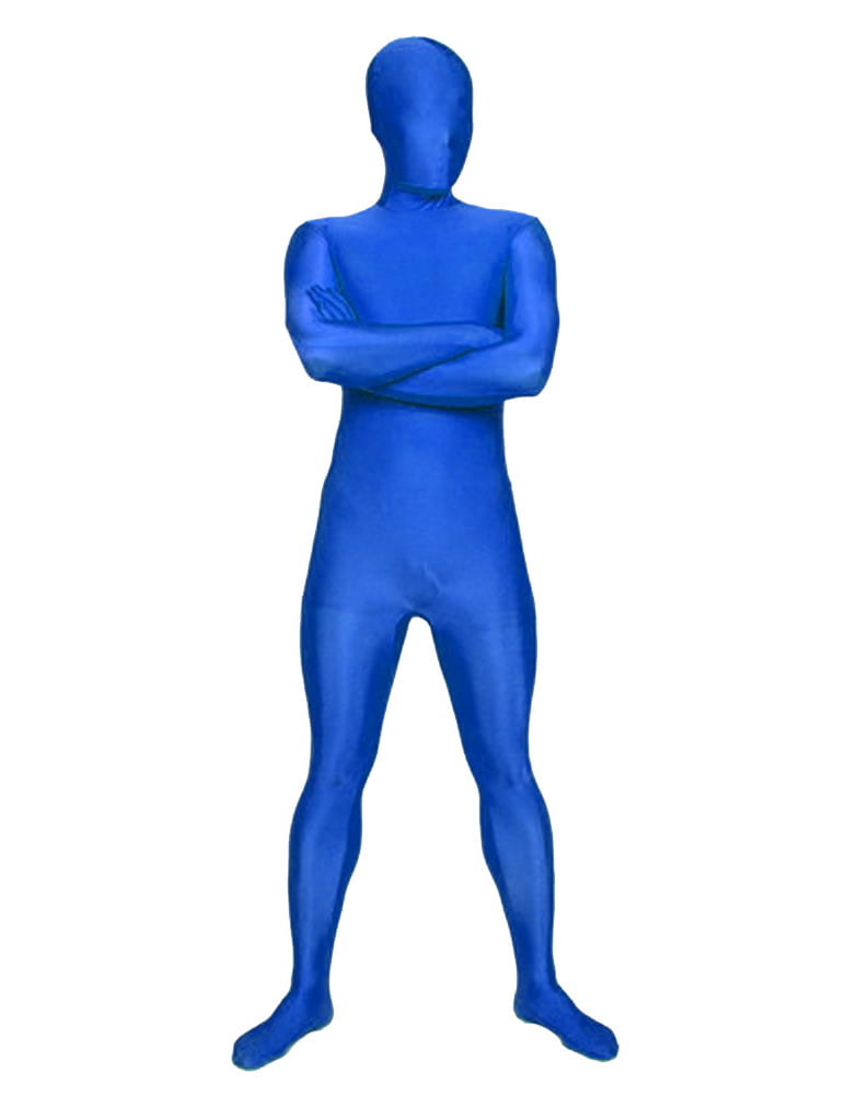 SecondSkin Full Body Spandex/Lycra Suit (L, Blue)
