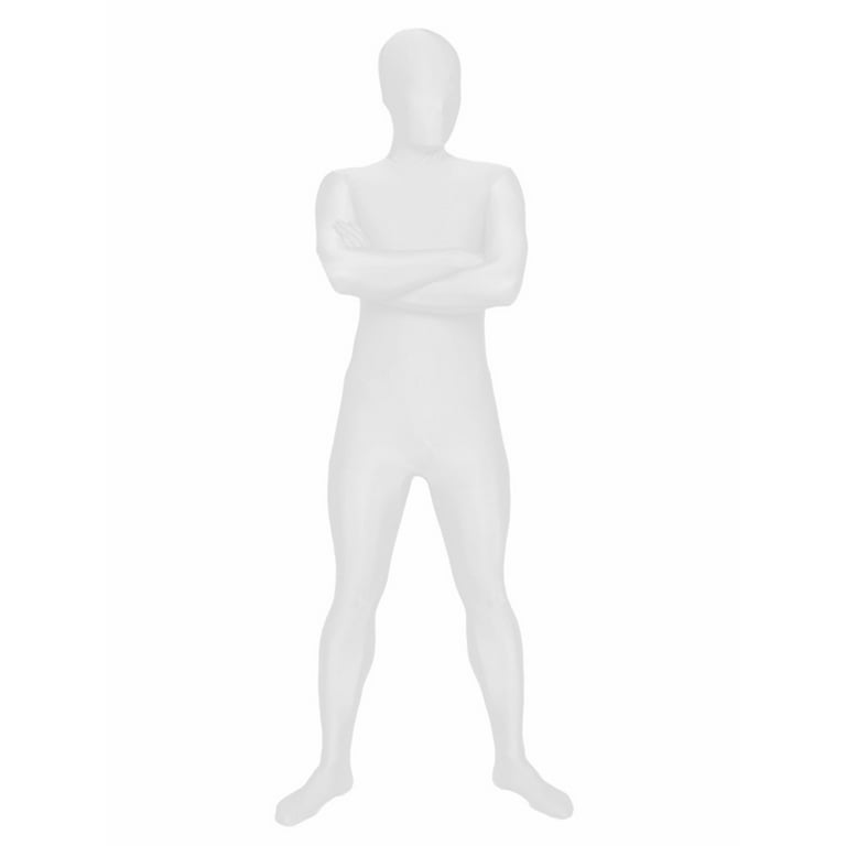 SecondSkin Full Body Spandex/Lycra Suit (S, White)