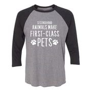 Secondhand Animals Unisex 3/4 Sleeve Baseball Raglan Tee