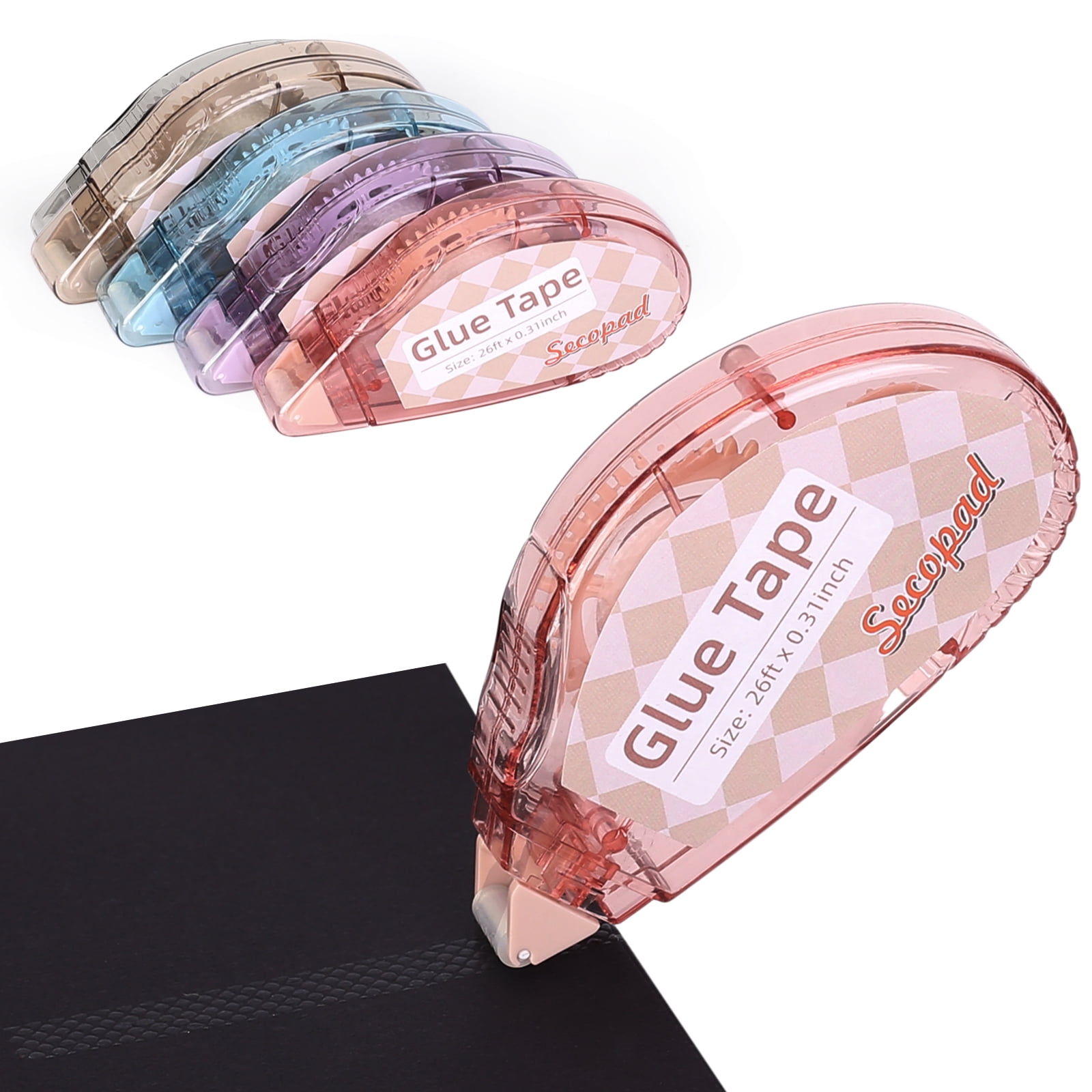 Secopad 4 Pack Double Sided Tape Roller for Crafts, Scrapbook Tape