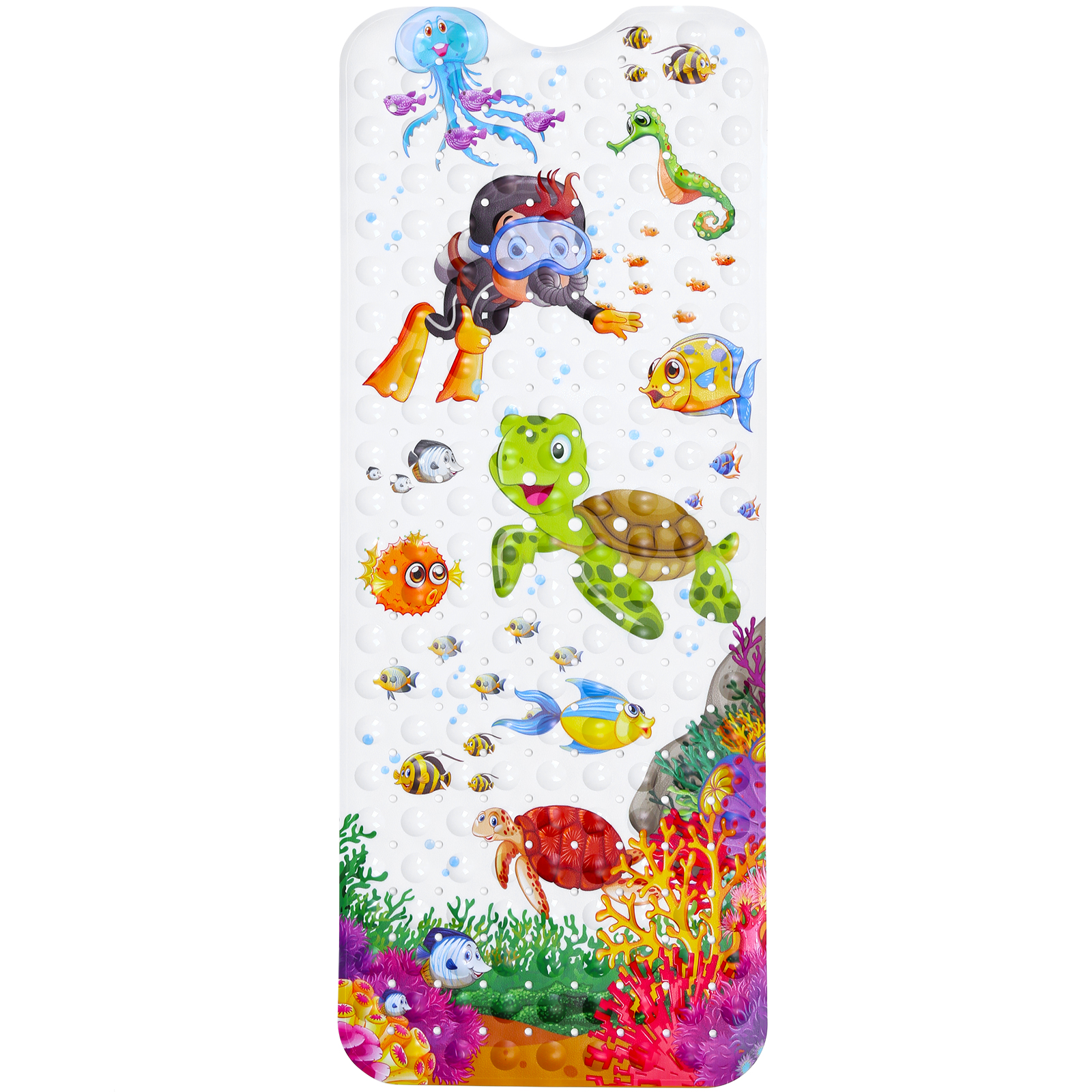 Semfri Pebble Bath Tub Shower Mat Non Slip Bathtub Mat for Bathroom ...