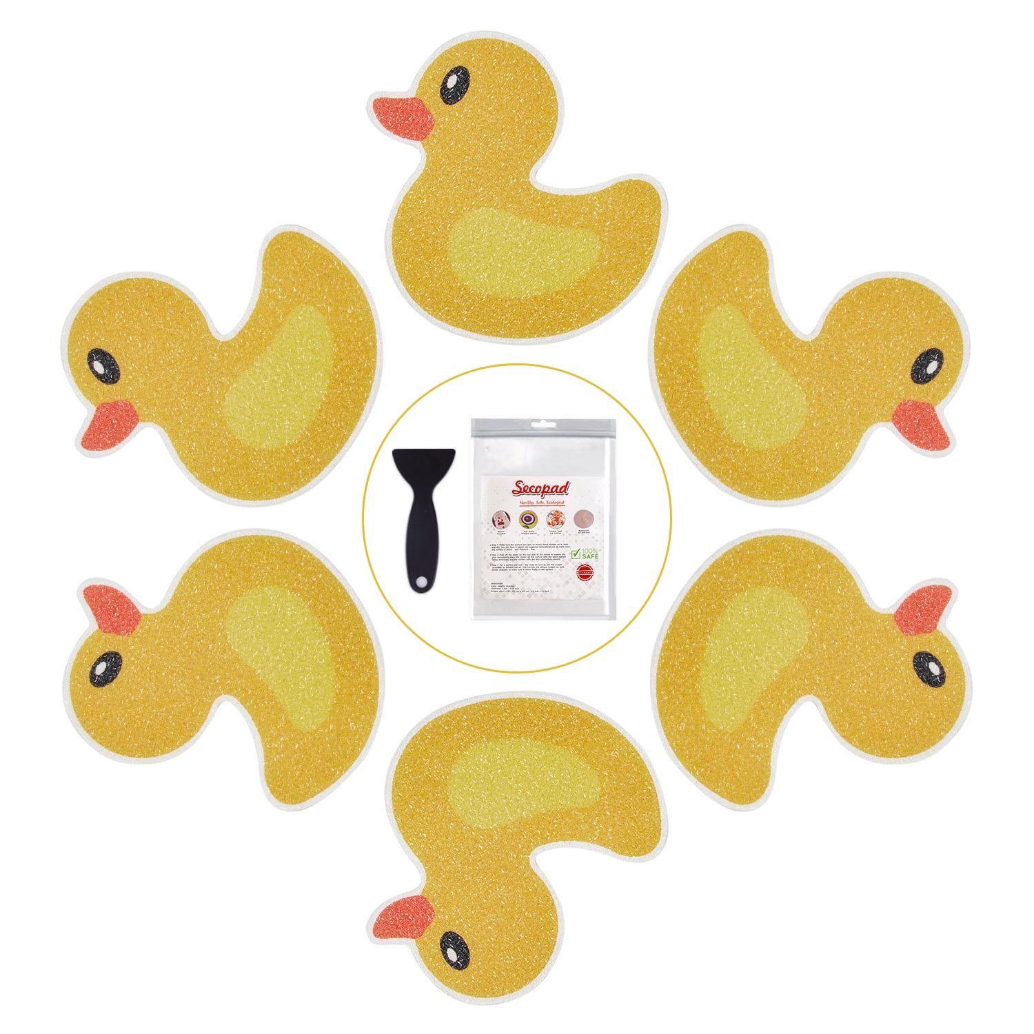 Secopad Non Slip Bathtub Stickers, 20 PCS Adhesive Anti Slip Decals for