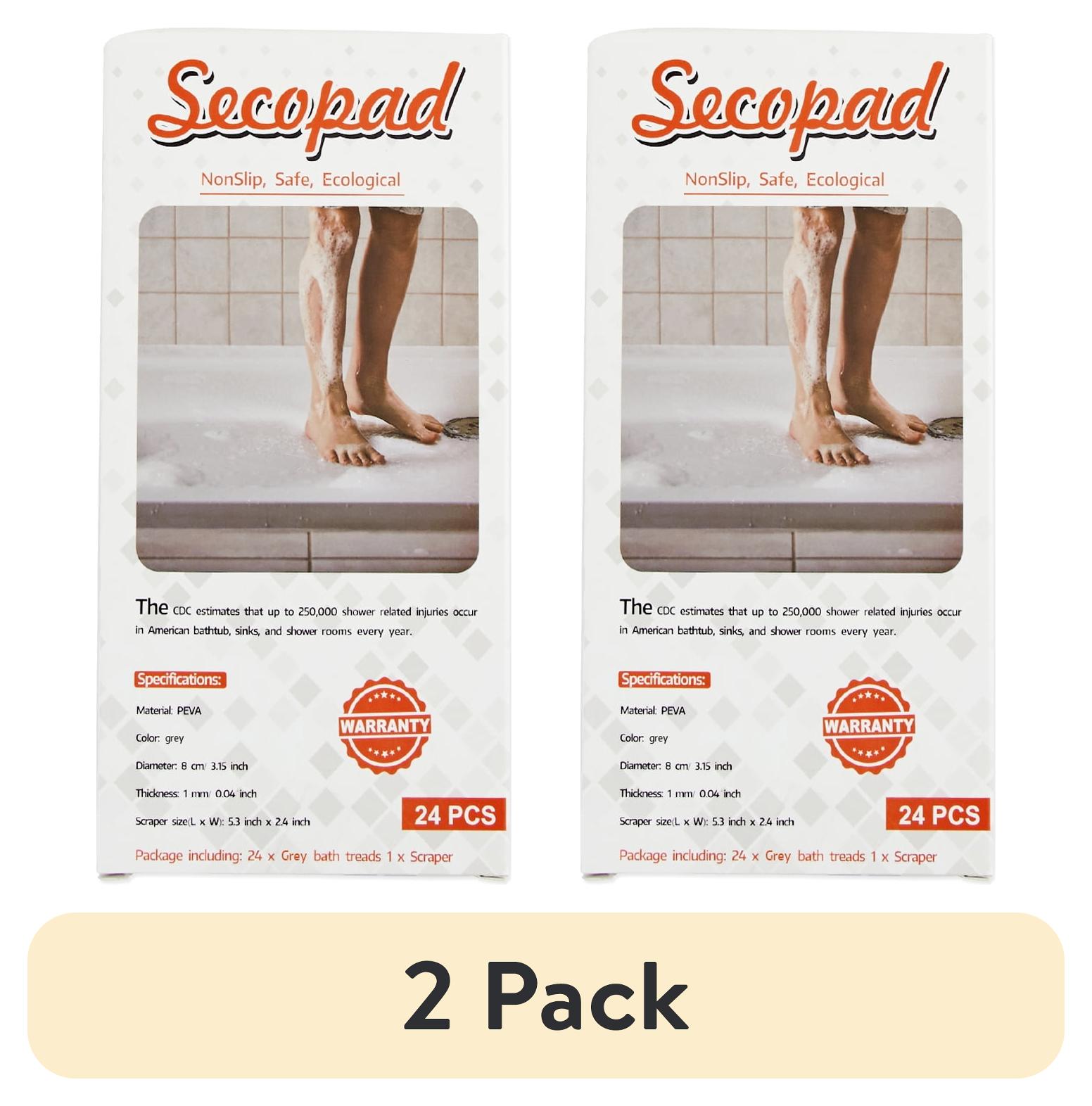 (2 pack) Secopad NonSlip Bathtub Stickers, 24 PCS Shell Safety