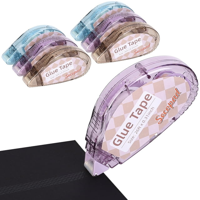 Secopad Scrapbook Tape, 6 Pack Double Sided Tape Roller for Crafts