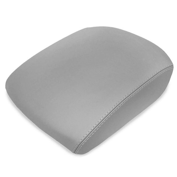 SecosAutoparts Leather Armrest Center Console Lid Cover Gray Compatible with Honda Pilot 2009 2010 2011 2012 2013 2014 2015