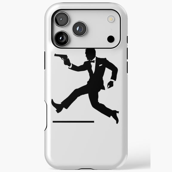 Secret Agent 007 Spy Silhouette iPhone Case 17 16 15 14 13 12 11 Pro Max