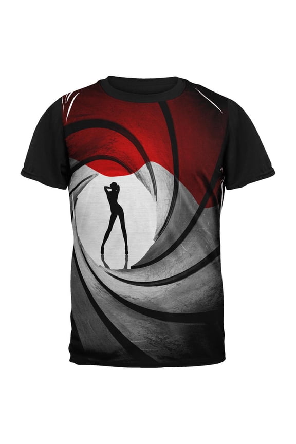 Secret Agent Adult Black Back T-Shirt - Small