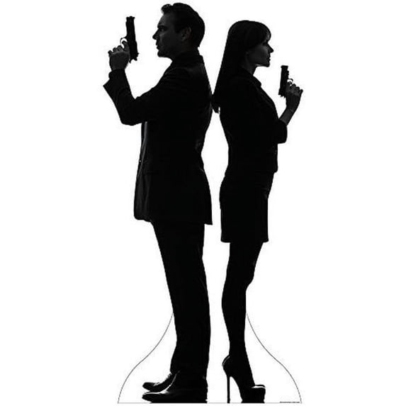 Secret Agent Couple Cardboard Cutout Cardboard Cutout