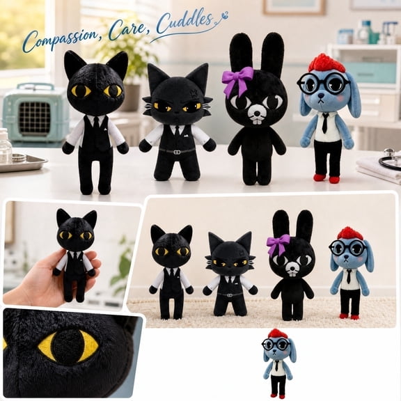 Secret Agent Plush Animal Hospital Game Luxury Plush 9.84 Inch Super Soft & Huggable Stuffed Cartoon Character Collectible Toys for Fans