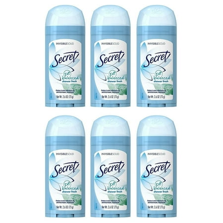 Secret Anti-Perspirant Deodorant Clear Gel, Classic Cocoa Butter Scent 2.6 oz (Pack of 6)