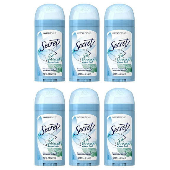 Secret Anti-Perspirant Deodorant Clear Gel, Classic Cocoa Butter Scent 2.6 oz (Pack of 6)