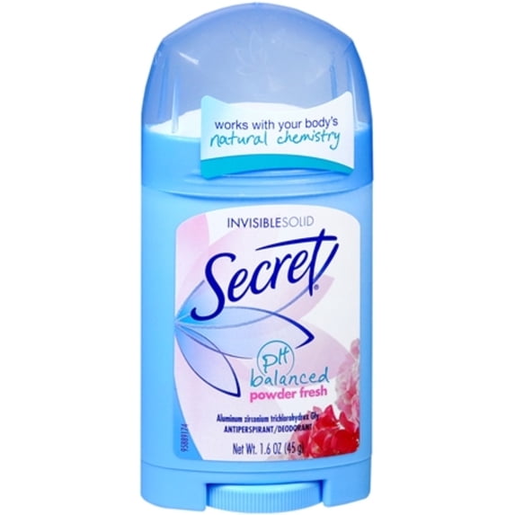 Secret Anti-Perspirant Deodorant Invisible Solid Powder Fresh 1.60 oz (Pack of 6)