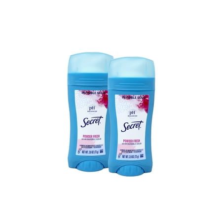 Secret Anti-Perspirant Deodorant, Invisible Solid, Powder Fresh 2.60 oz (Pack of 2)